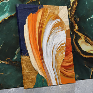Brushstroke Orange Swirl — Brushstroke Orange Swirl Against Wall   Mirror Wrap V3 13