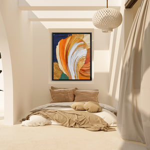 Brushstroke Orange Swirl — Brushstroke Orange Swirl Bali Bedroom 37