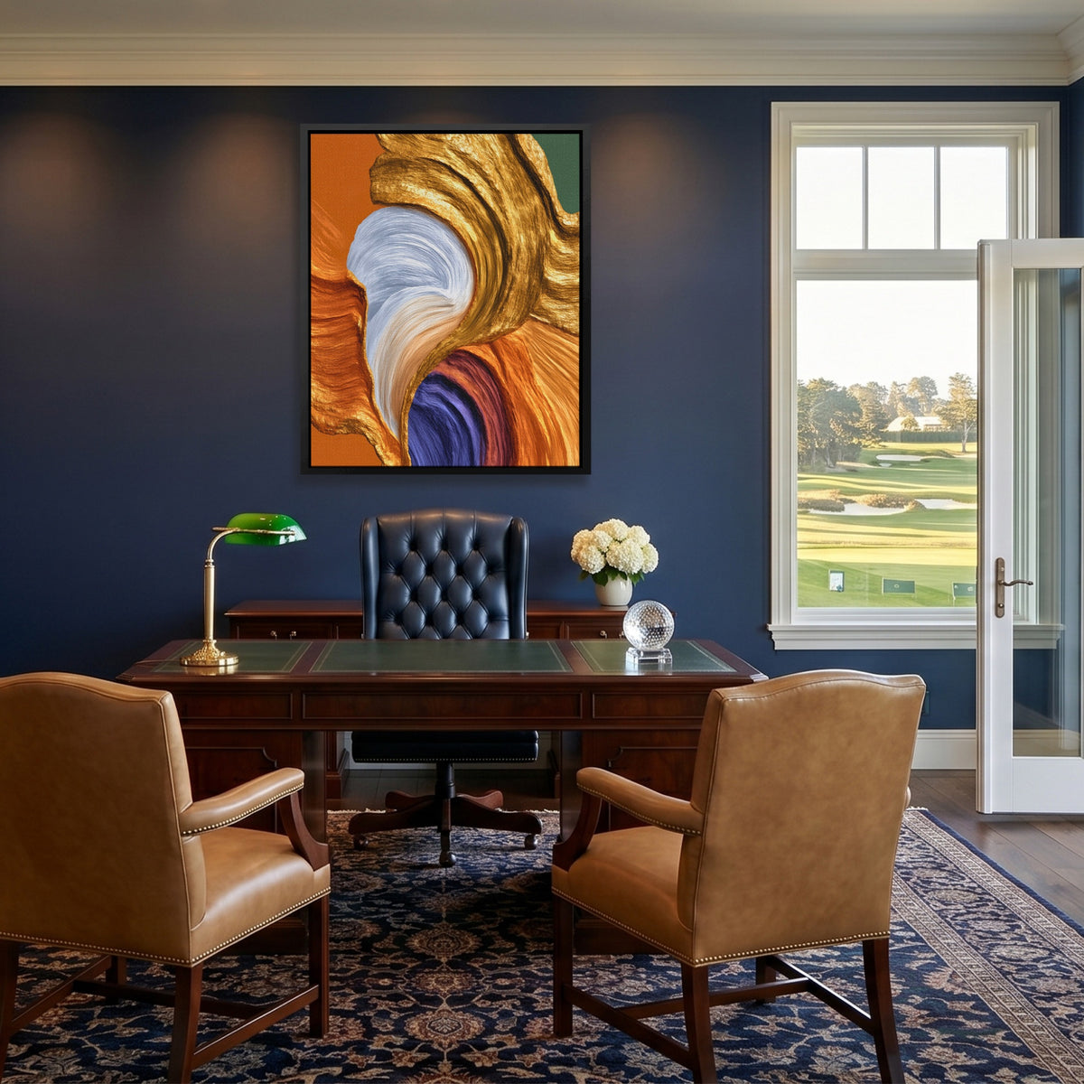 Brushstroke Pale Flow — Brushstroke Pale Flow Golf House Blue Port 182