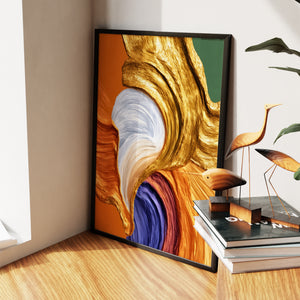 Brushstroke Pale Flow — Brushstroke Pale Flow New   Living Room Wall Apartment Zoom 230