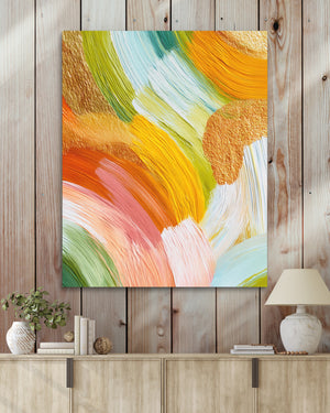 Brushstroke Soft Sage — Brushstroke Soft Sage Wood Walls With Table 327