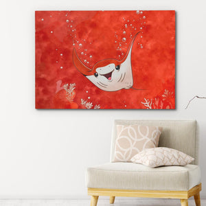 Bubbly Stingray - Luxury Wall Art