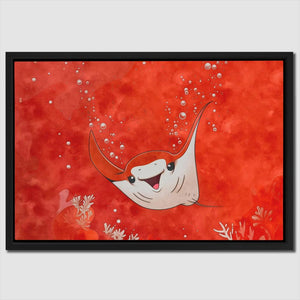 Bubbly Stingray - Luxury Wall Art