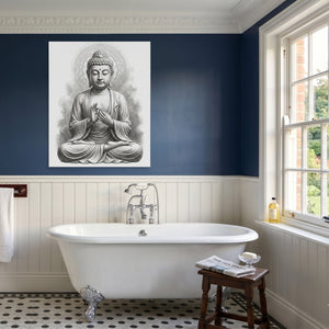 Buddha Chalk Meditation — Buddha Chalk Meditation Blue Bathroom Port 61