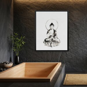 Buddha Ink Wash — Buddha Ink Wash Bamboo Bathroom Port 64