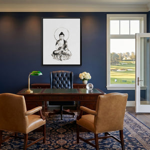 Buddha Ink Wash — Buddha Ink Wash Golf House Blue Port 184