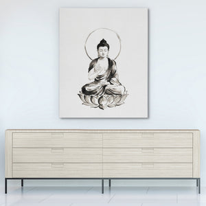 Buddha Ink Wash — Buddha Ink Wash White Wall 304