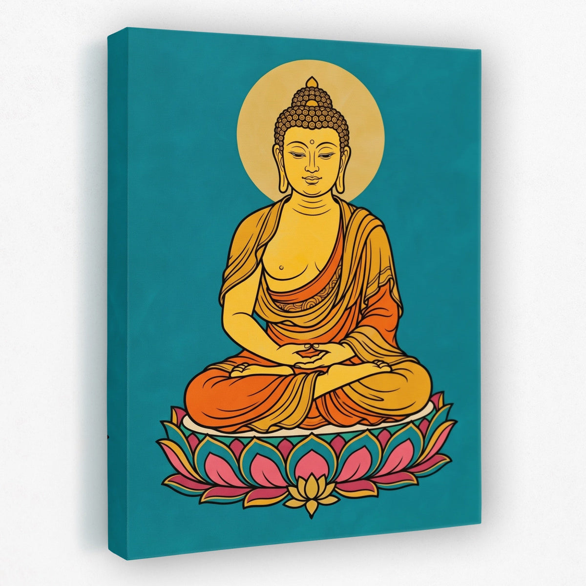 Buddha Lotus Gold - Luxury Wall Art