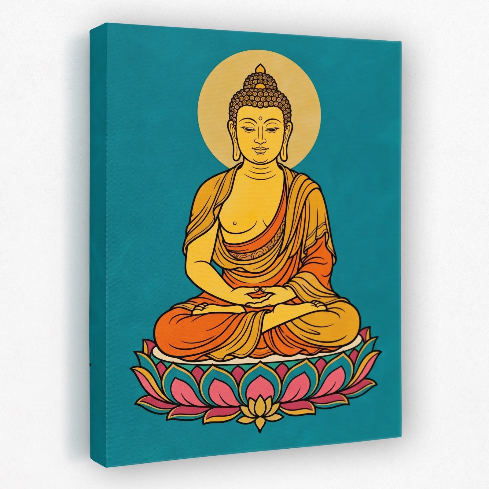 Buddha Lotus Gold - Luxury Wall Art
