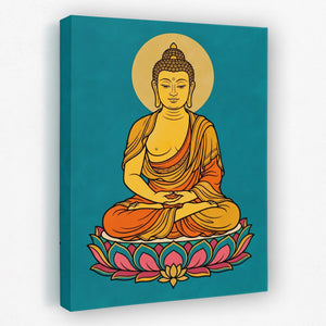 Buddha Lotus Gold - Luxury Wall Art