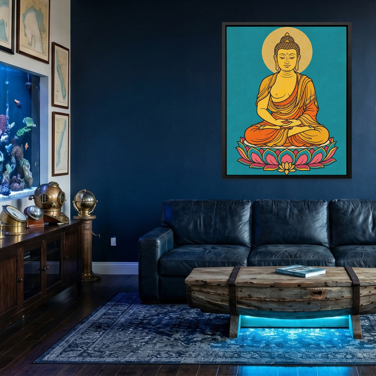 Buddha Lotus Gold - Luxury Wall Art