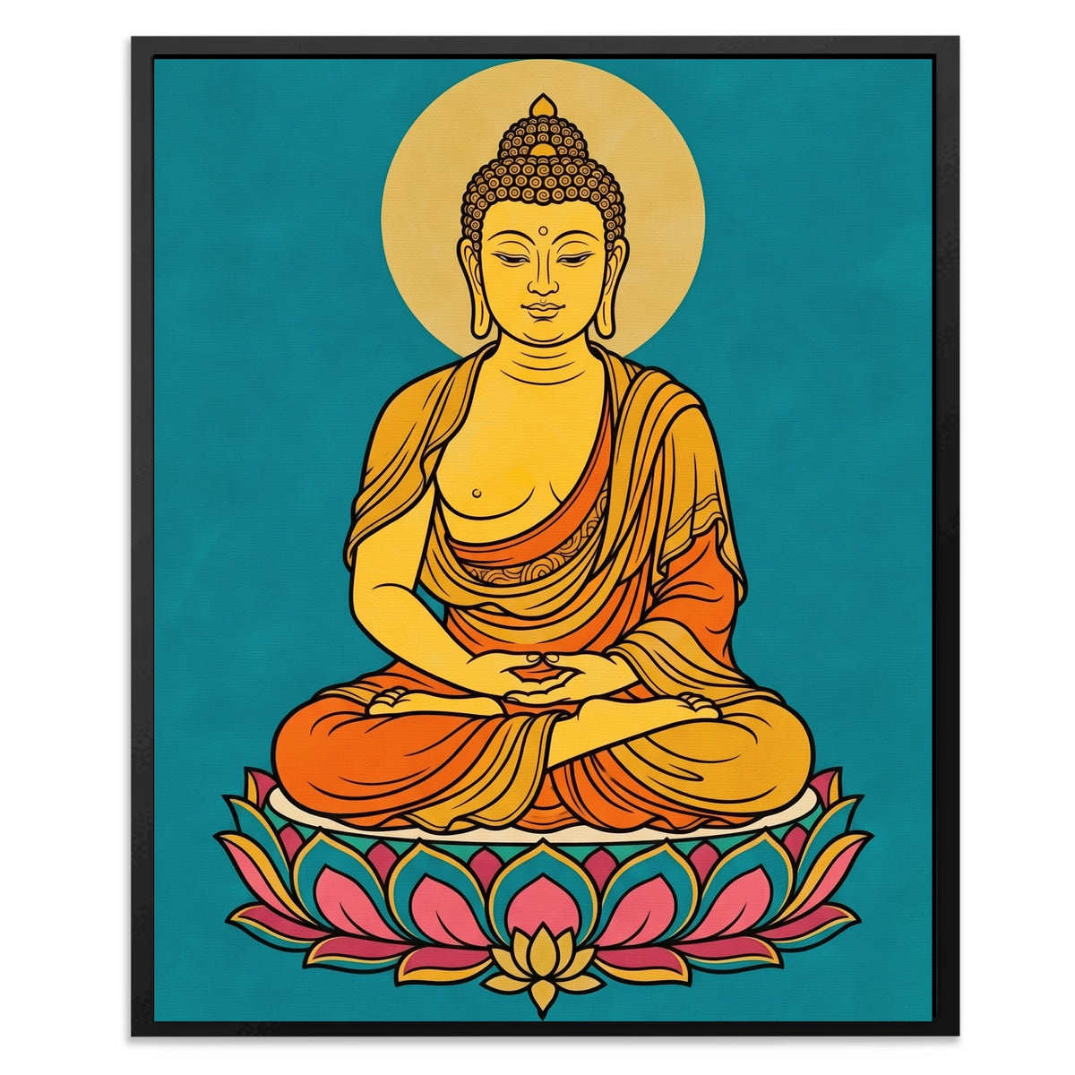 Buddha Lotus Gold - Luxury Wall Art