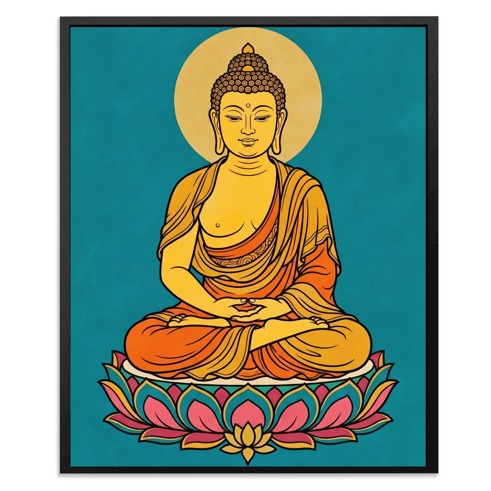 Buddha Lotus Gold - Luxury Wall Art