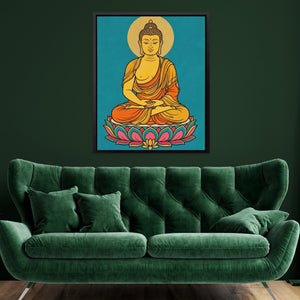 Buddha Lotus Gold - Luxury Wall Art