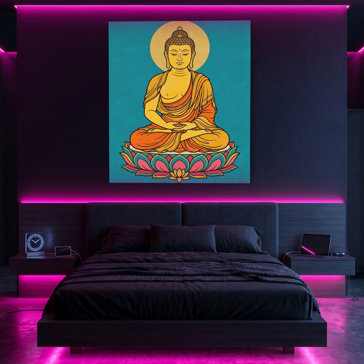 Buddha Lotus Gold - Luxury Wall Art