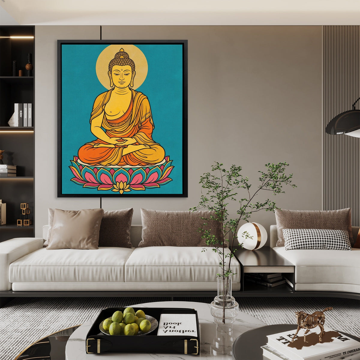 Buddha Lotus Gold - Luxury Wall Art