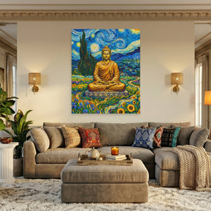 Buddha Starry Night - Luxury Wall Art
