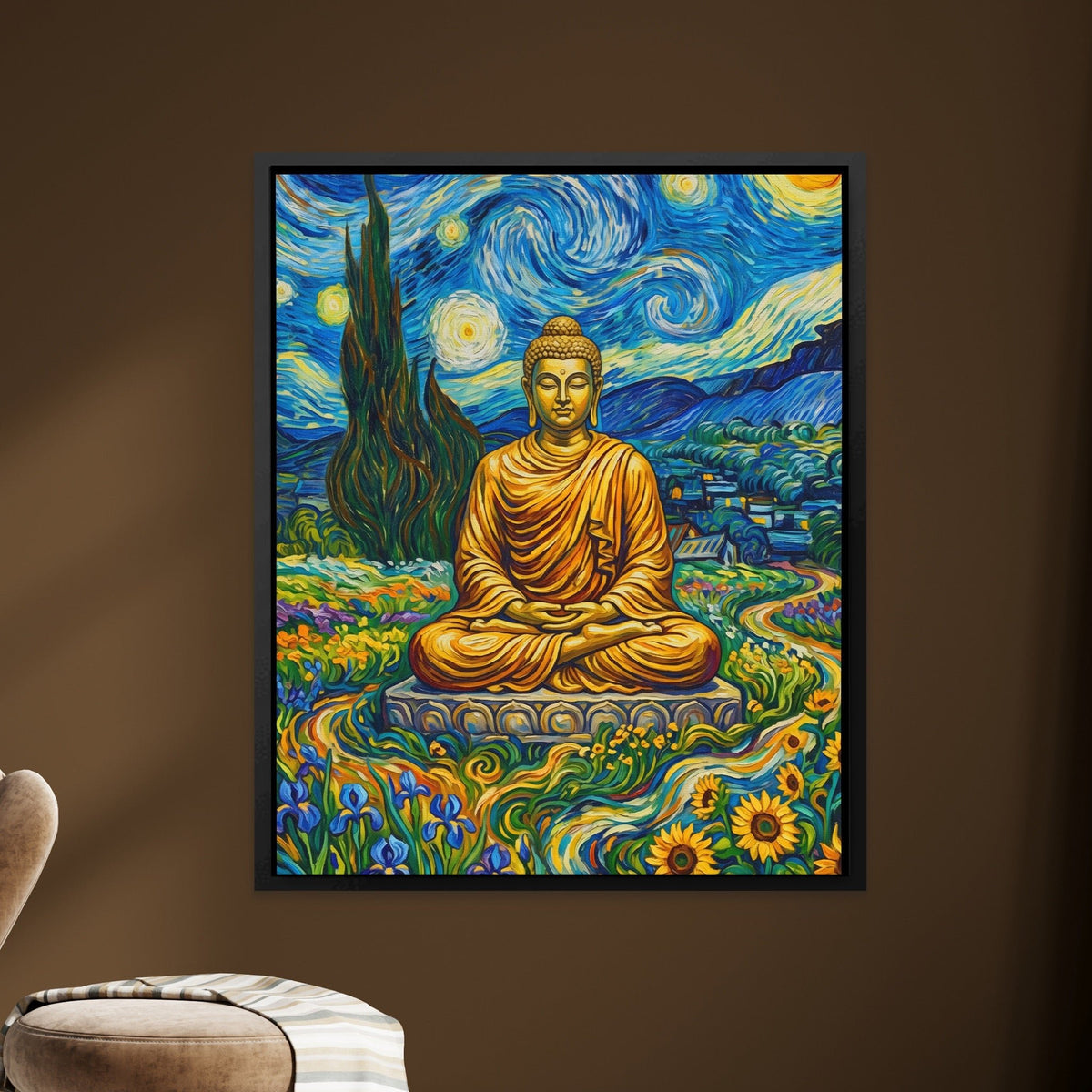 Buddha Starry Night - Luxury Wall Art