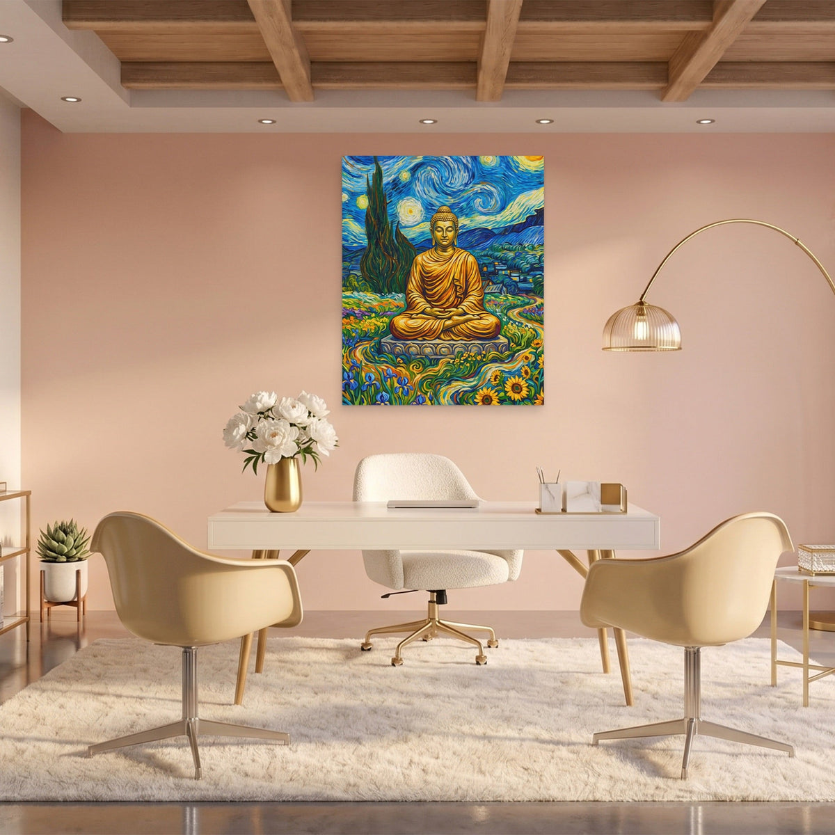 Buddha Starry Night - Luxury Wall Art