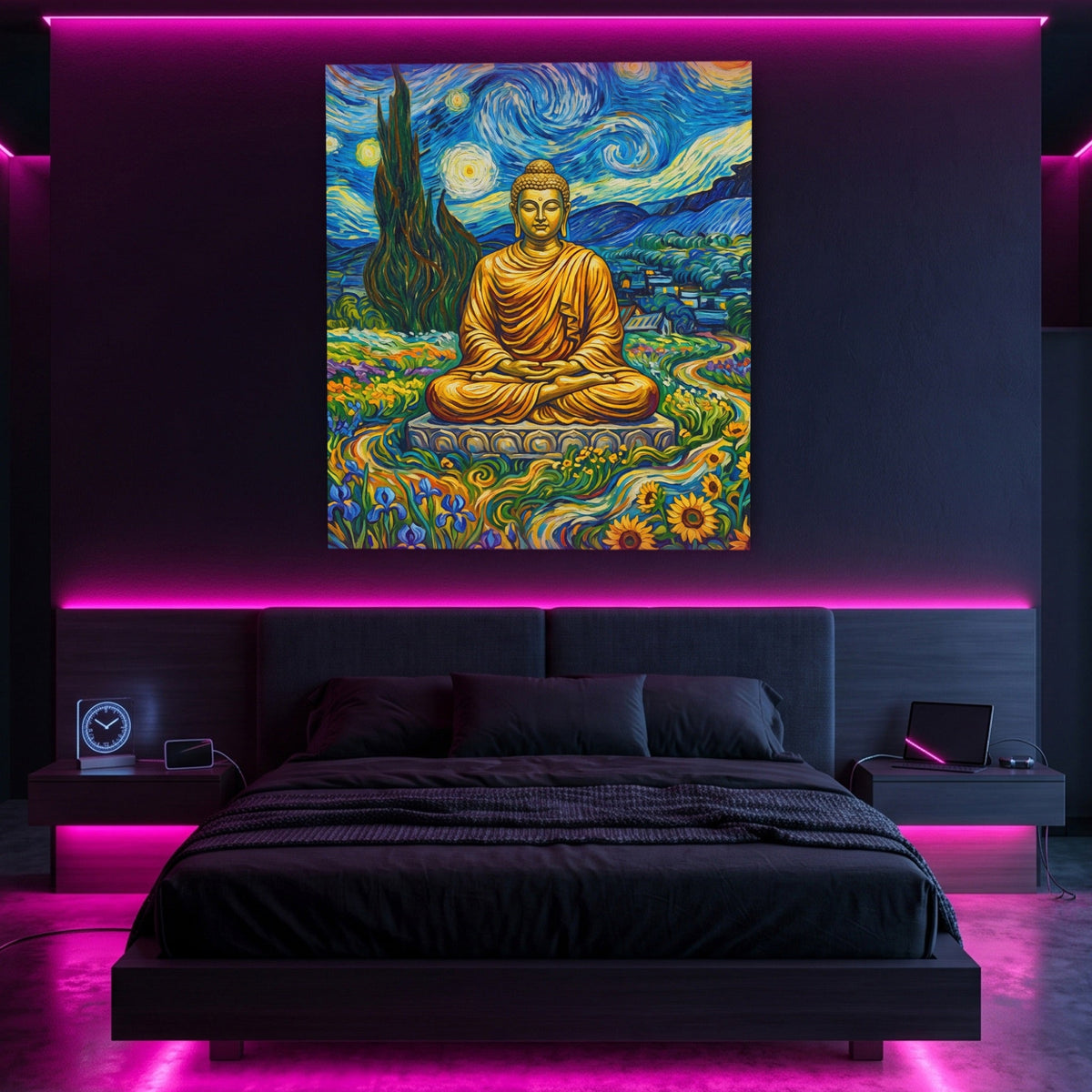 Buddha Starry Night - Luxury Wall Art