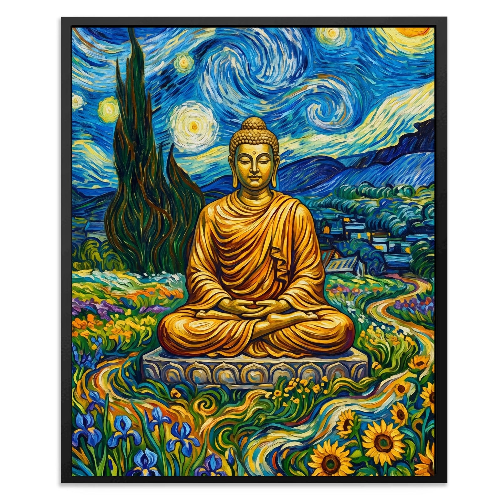 Buddha Starry Night - Luxury Wall Art