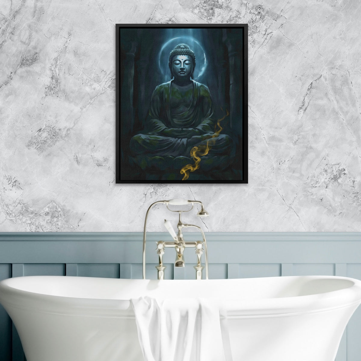 Buddha Zen Sanctuary — Buddha Zen Sanctuary Bathtub Granite Wall 25