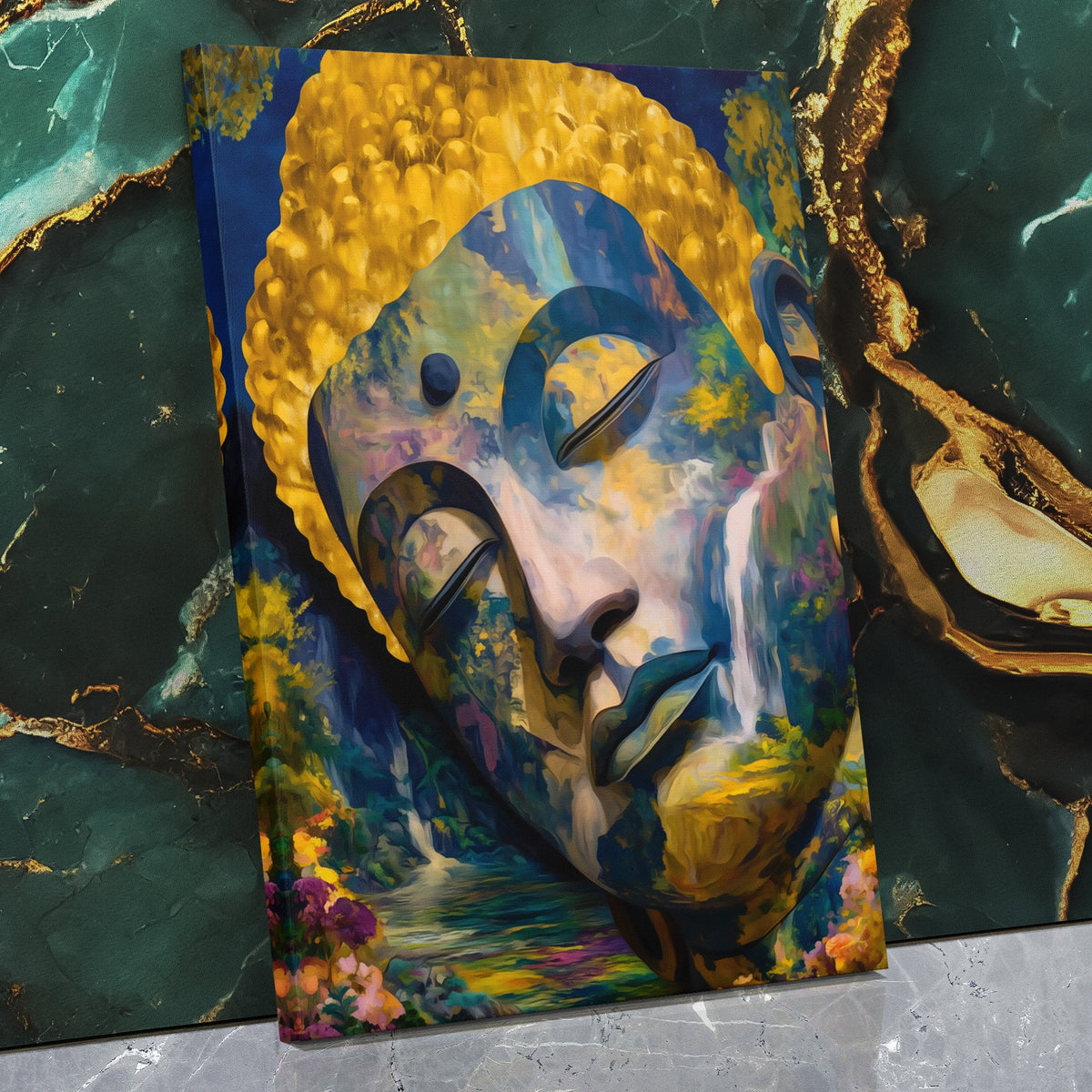 Buddha's Golden Depths - Luxury Wall Art