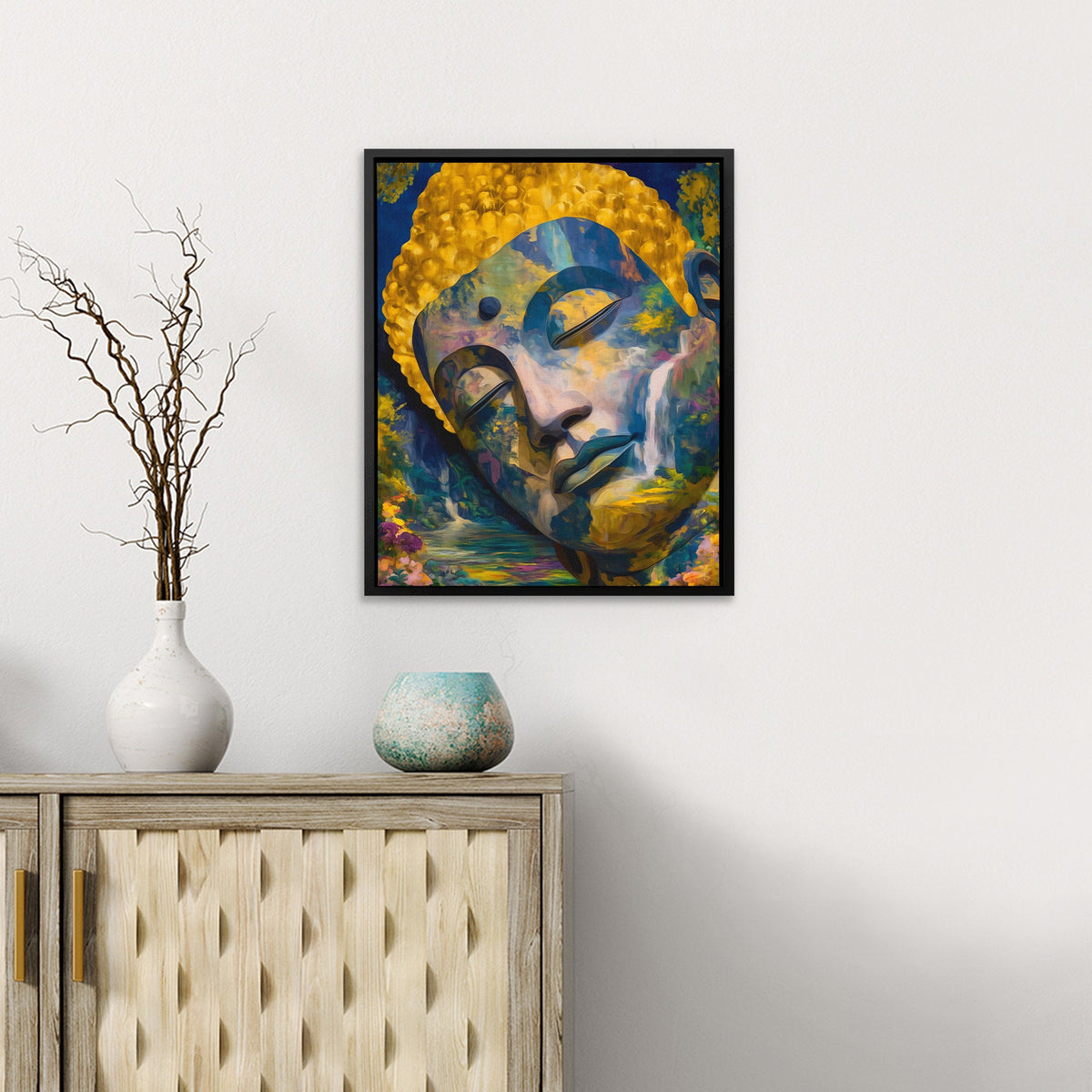 Buddha's Golden Depths - Luxury Wall Art