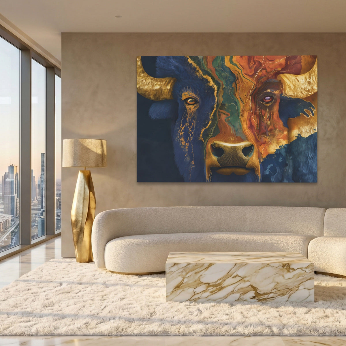 Buffalo Color Scatter - Luxury Wall Art