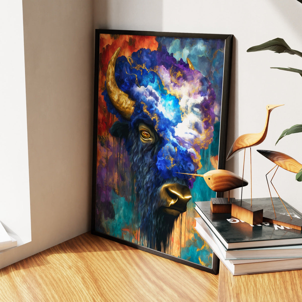 Buffalo Cosmic Burst canvas wall art, room view