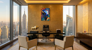 Buffalo Cosmic Burst canvas wall art, room view