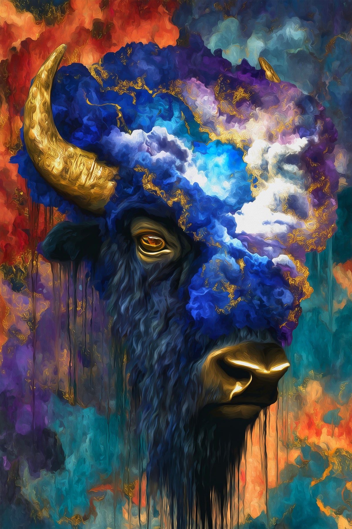 Buffalo Cosmic Burst canvas wall art