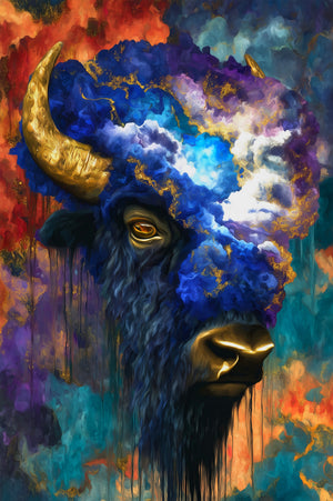 Buffalo Cosmic Burst canvas wall art