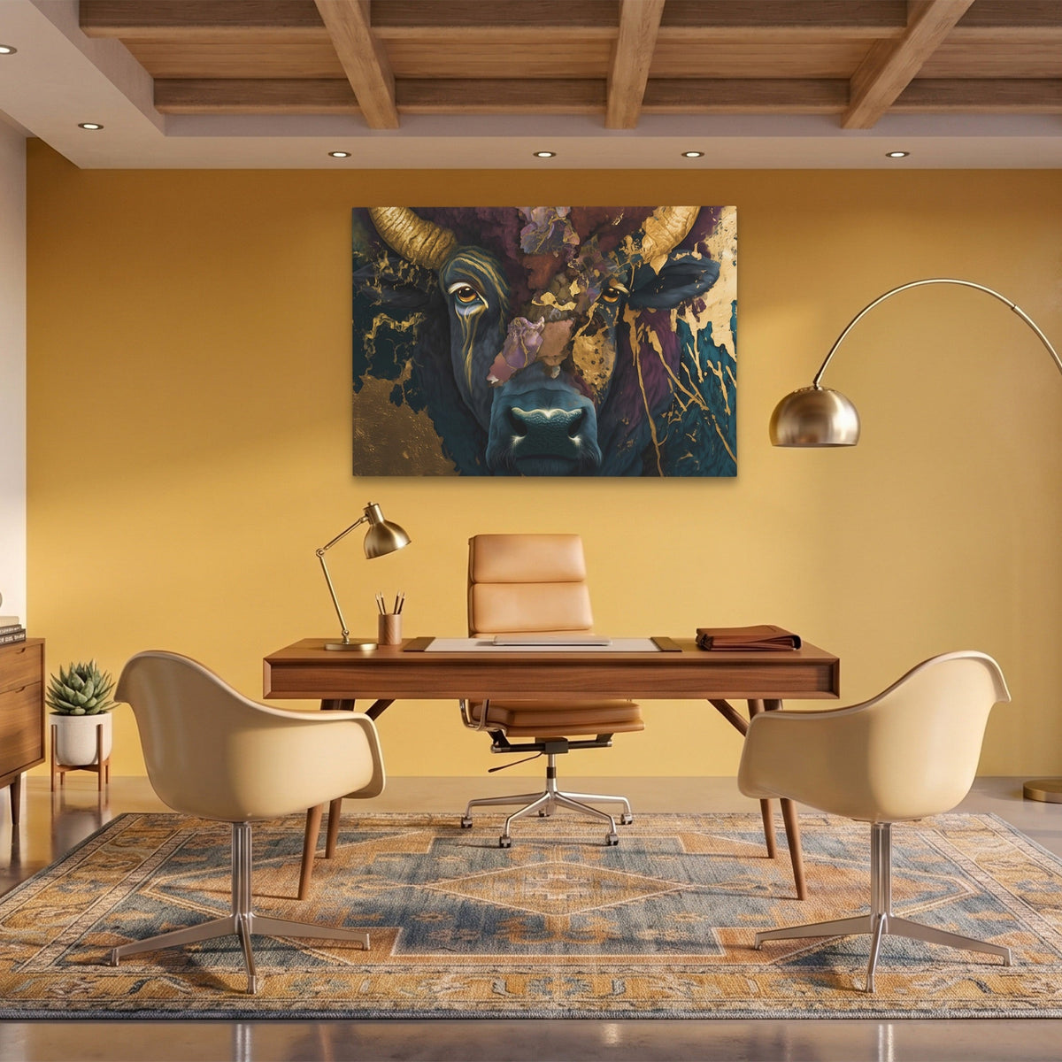 Buffalo Gold Swirl - Luxury Wall Art