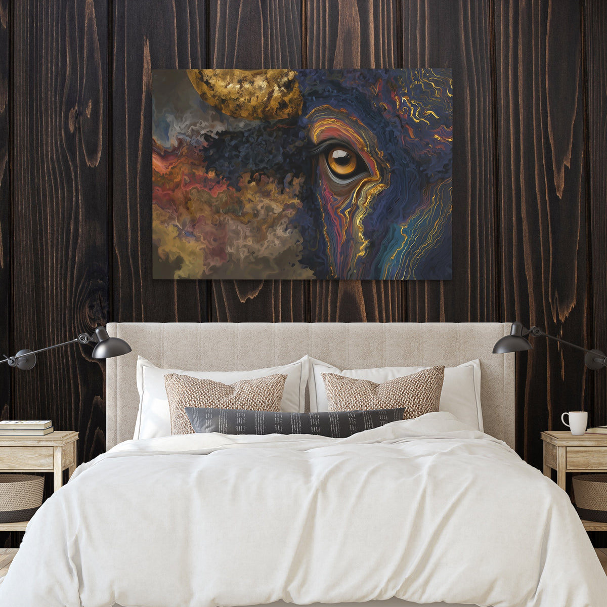 Buffalo Liquid Gold — Buffalo Liquid Gold Bedroom with Wood Walls 20