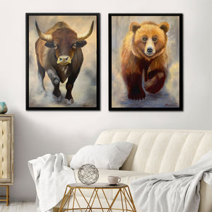 Bull and Bear Duo - Luxury Wall Art