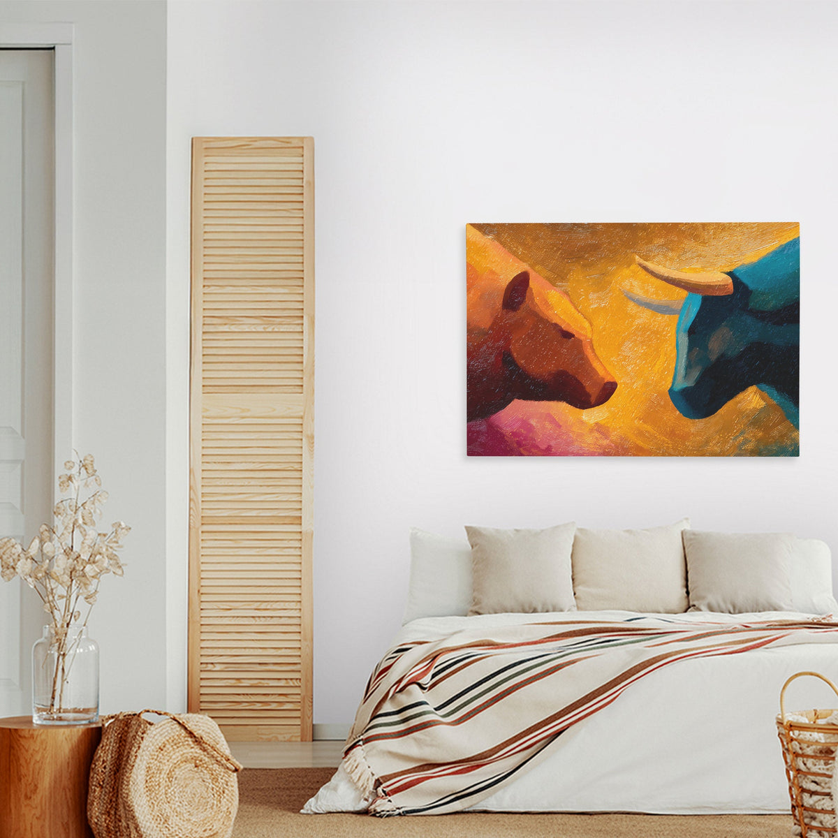 Bull and Bear Face Off - Luxury Wall Art