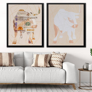 Bull and Cash - Luxury Wall Art