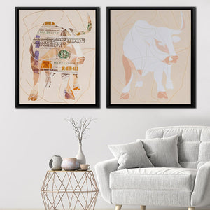 Bull and Cash - Luxury Wall Art