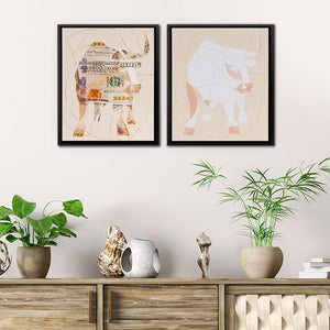 Bull and Cash - Luxury Wall Art