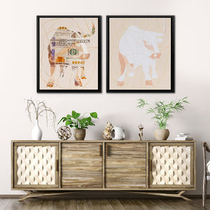 Bull and Cash - Luxury Wall Art