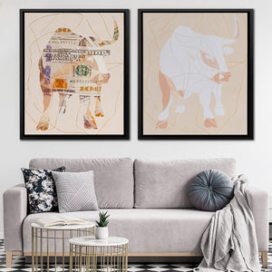 Bull and Cash - Luxury Wall Art