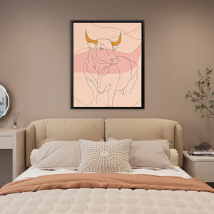 Bull and Line - Luxury Wall Art