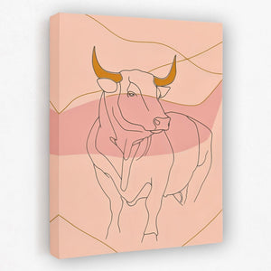 Bull and Line - Luxury Wall Art