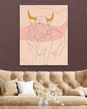 Bull and Line - Luxury Wall Art