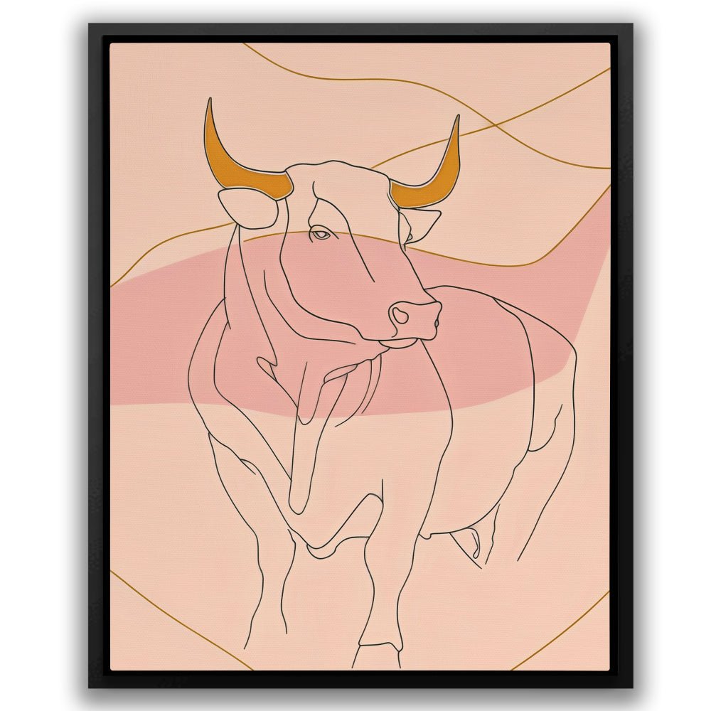 Bull and Line - Luxury Wall Art