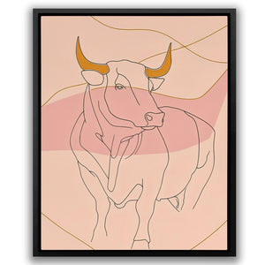 Bull and Line - Luxury Wall Art