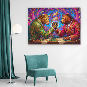 Bull Bear Armwrestle — Bull Bear Armwrestle Green Light land 72