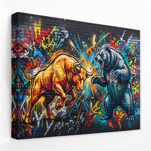 Bull Bear Clash - Luxury Wall Art