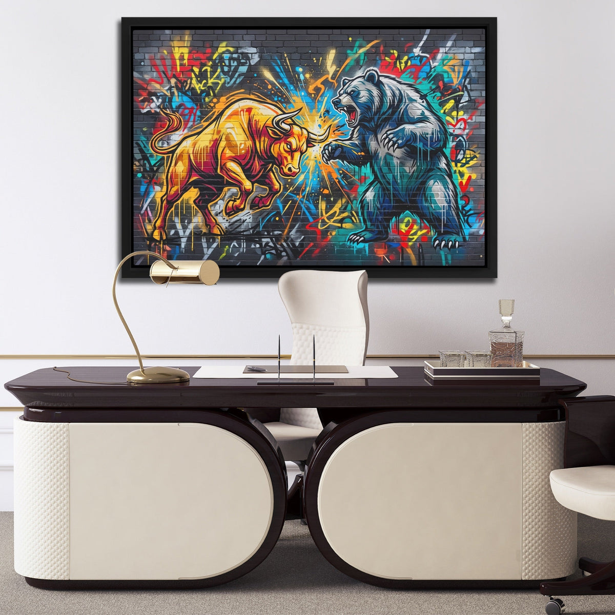 Bull Bear Clash - Luxury Wall Art